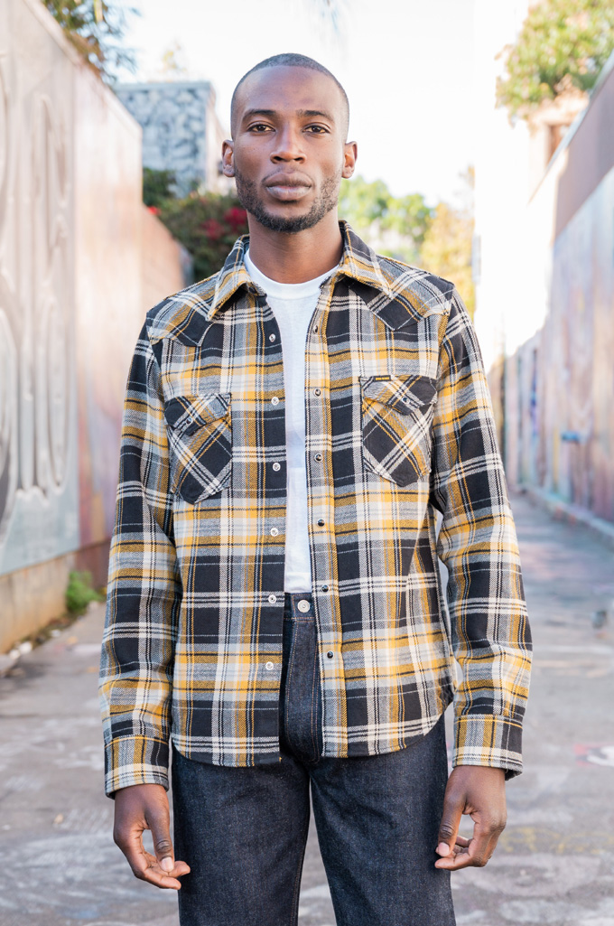 Iron Heart Ultra-Heavy Flannel - Crazy Check Yellow